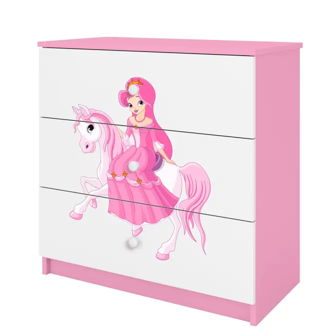 Detská komoda Babydreams ružová – Princezná 1,3