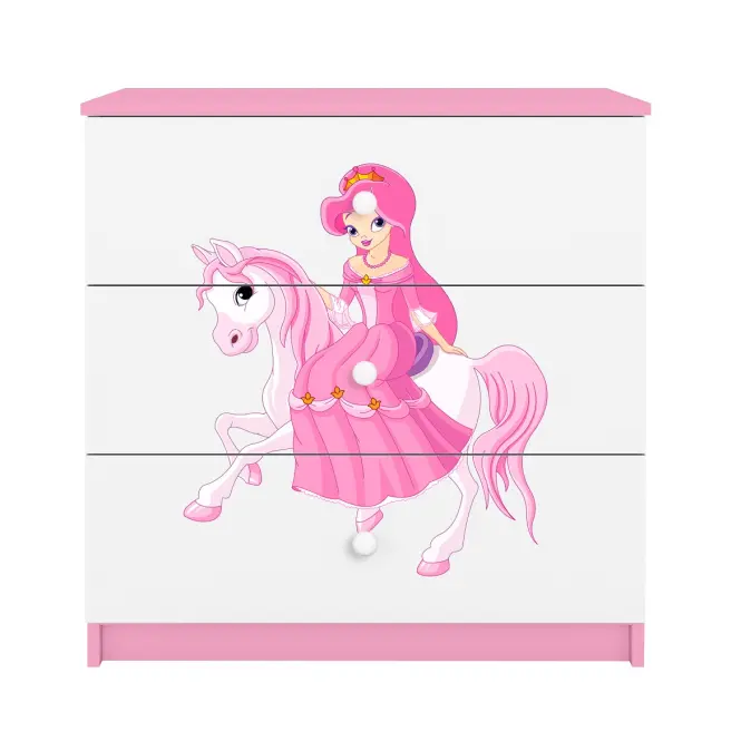 Detská komoda Babydreams ružová – Princezná 1,4