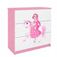 Detská komoda Babydreams ružová – Princezná 1