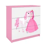 Detská komoda Babydreams ružová – Princezná 2