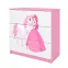 Detská komoda Babydreams ružová – Princezná 2,3