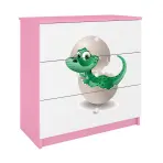 Detská komoda Babydreams ružová – Dino