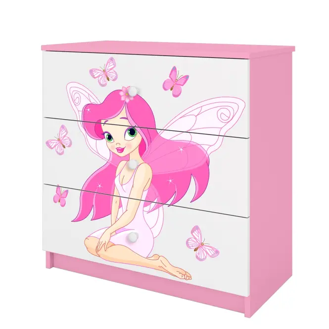 Detská komoda Babydreams ružová – Víla 1,4