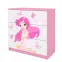 Detská komoda Babydreams ružová – Víla 1,4