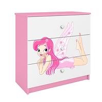 Detská komoda Babydreams ružová – Víla 2