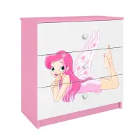 Detská komoda Babydreams ružová – Víla 2