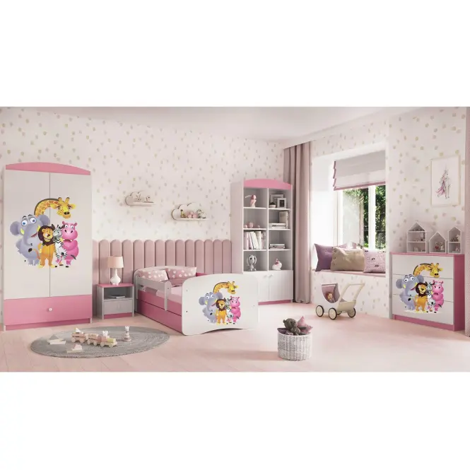 Detská komoda Babydreams ružová – Zoo,6