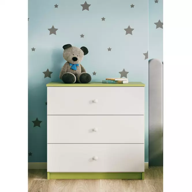 Komoda Pre Detská Babydreams Zelená