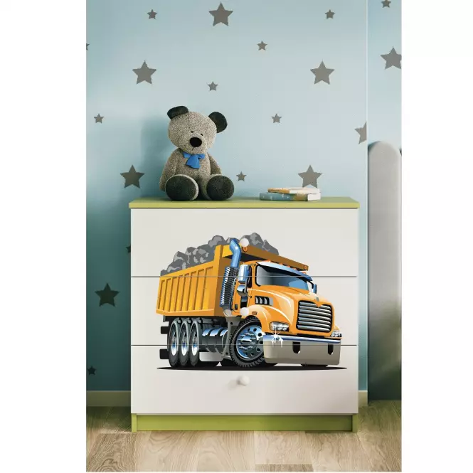 Komoda Pre Detská Babydreams Zelená – Truck