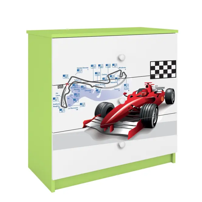 Detská komoda Babydreams zelená – Formula