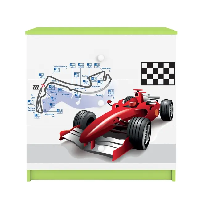 Detská komoda Babydreams zelená – Formula,3