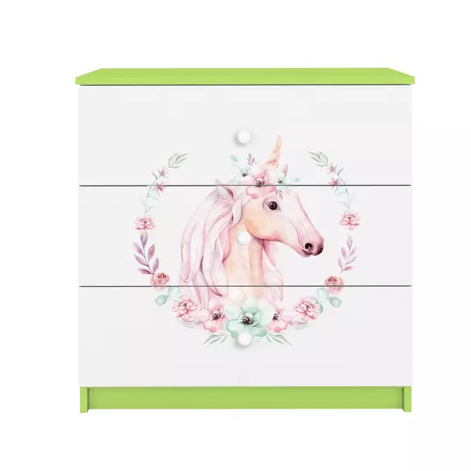 Komoda Pre Detská Babydreams Zelená – Horse