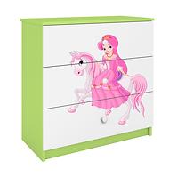 Detská komoda Babydreams zelená – Princezná 1