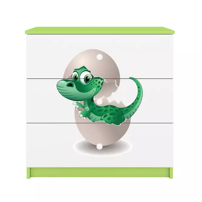 Detská komoda Babydreams zelená – Dino