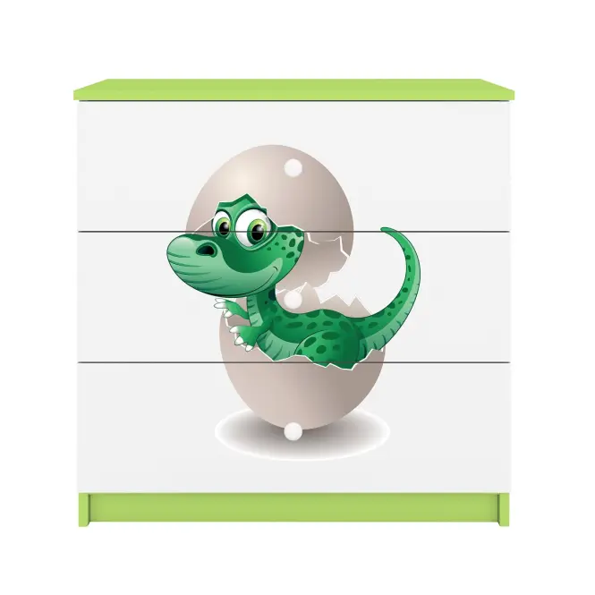 Detská komoda Babydreams zelená – Dino,4
