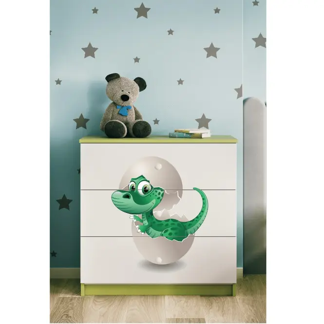 Detská komoda Babydreams zelená – Dino,5