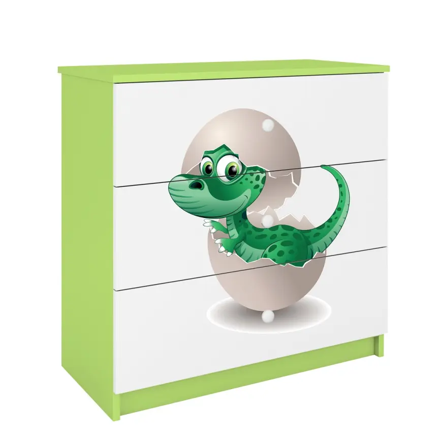 Detská komoda Babydreams zelená – Dino