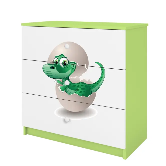 Detská komoda Babydreams zelená – Dino,3