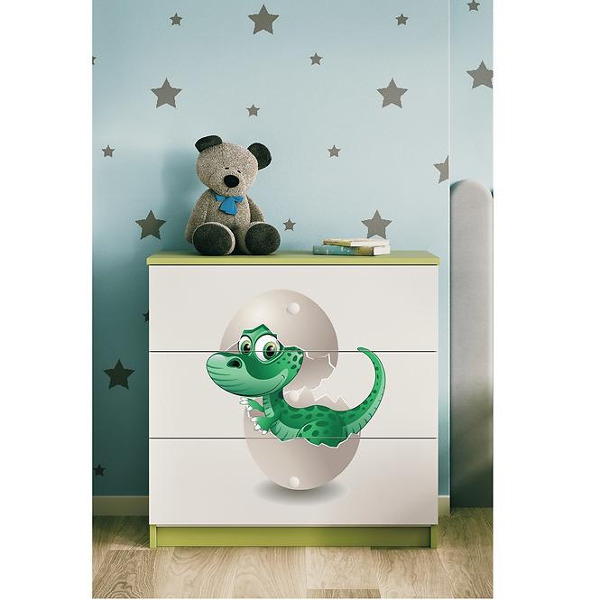 Komoda Pre Detská Babydreams Zelená – Dino,5