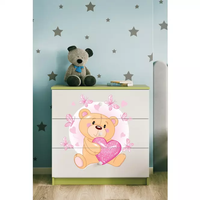 Komoda Pre Detská Babydreams Zelená – Medveď Botterfly