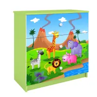 Detská komoda Babydreams zelená – Safari
