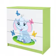 Detská komoda  Babydreams zelená – Slon