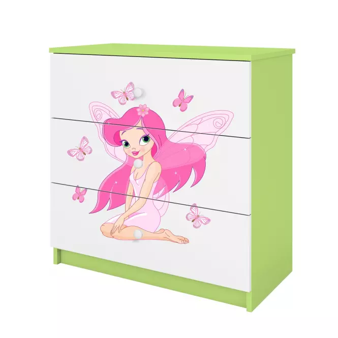 Komoda Pre Detská Babydreams Zelená – Víla 1