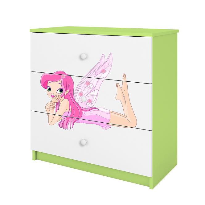 Komoda Pre Detská Babydreams Zelená – Víla 2,3