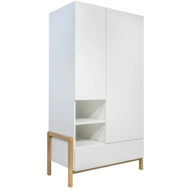 Skriňa Victor 100 cm – biela, dvojdverová, zásuvky