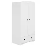 Skriňa Julia 90 cm – biela, dvojdverová, zásuvky