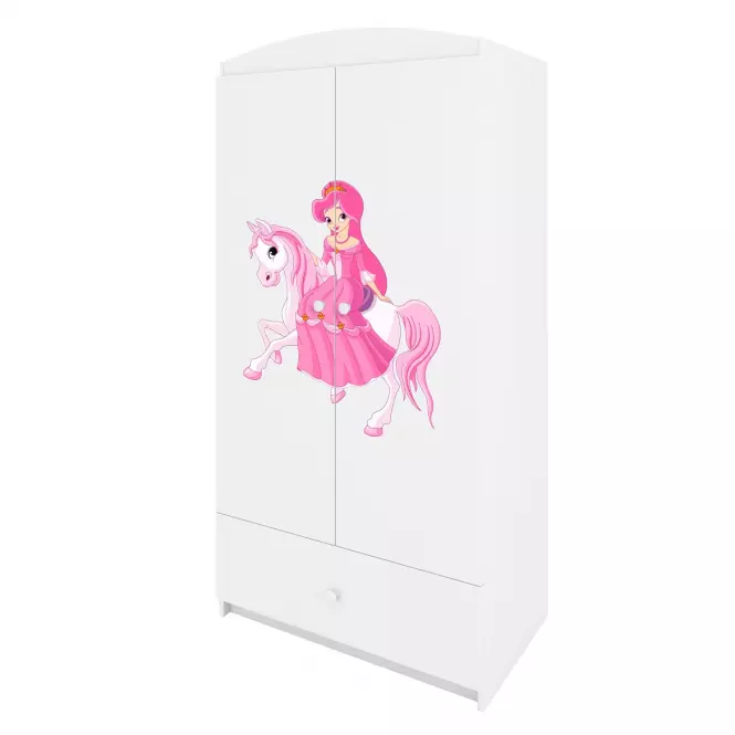 Skriňa Babydreams Biely – Princezná 1,5