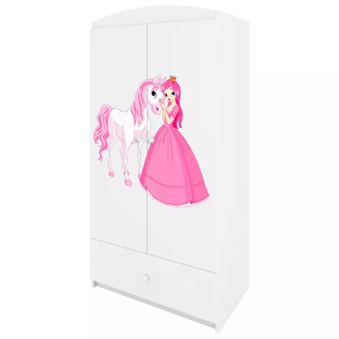Skriňa Babydreams Biely – Princezná 2,5