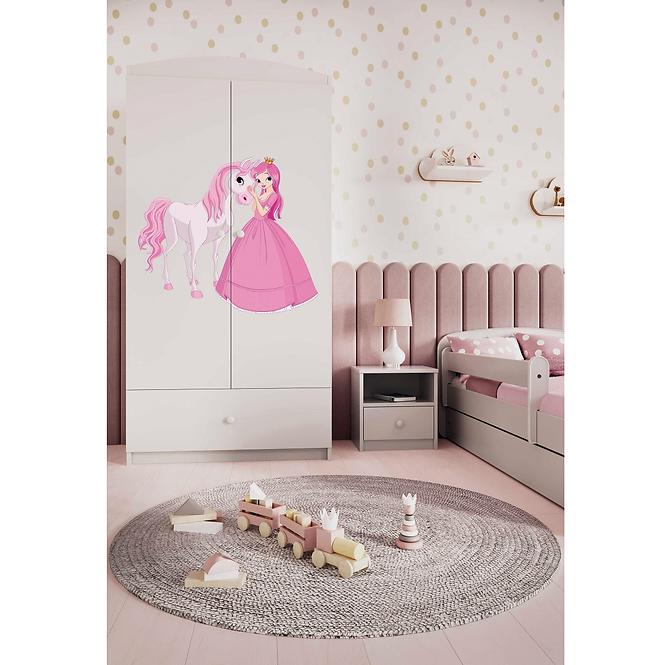 Skriňa Babydreams Biely – Princezná 2,6