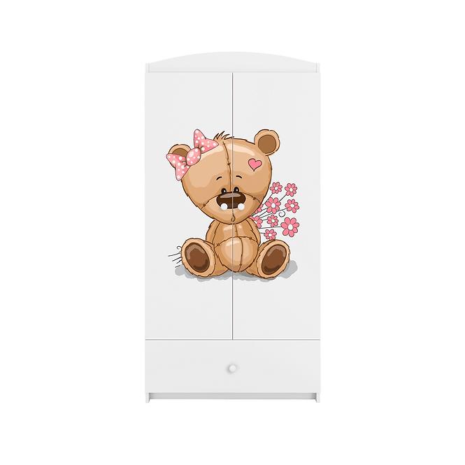 Skriňa Babydreams Biely – Medveď Kvety,4