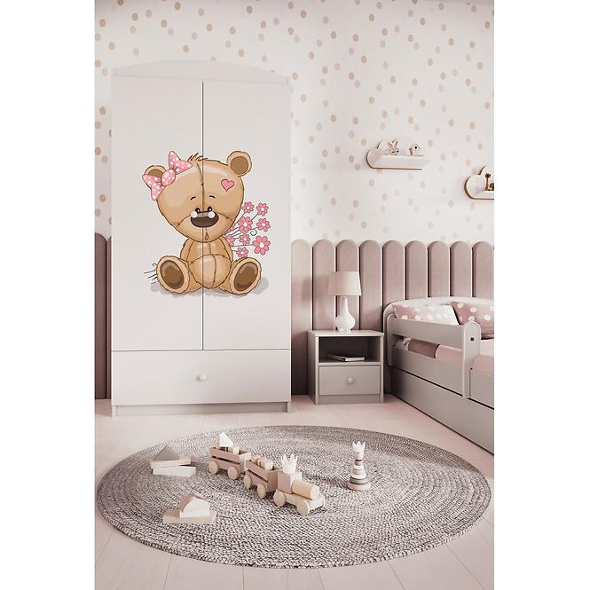 Skriňa Babydreams Biely – Medveď Kvety