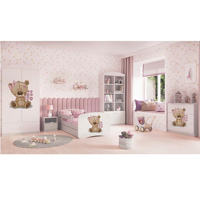 Skriňa Babydreams Biely – Medveď Kvety