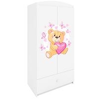 Skriňa Babydreams biela – Medveď s motýľmi