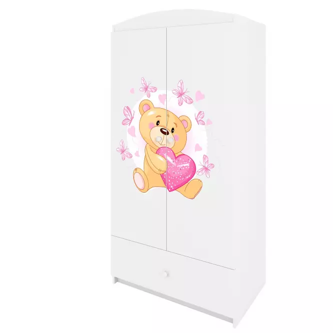 Skriňa Babydreams biela – Medveď s motýľmi,4