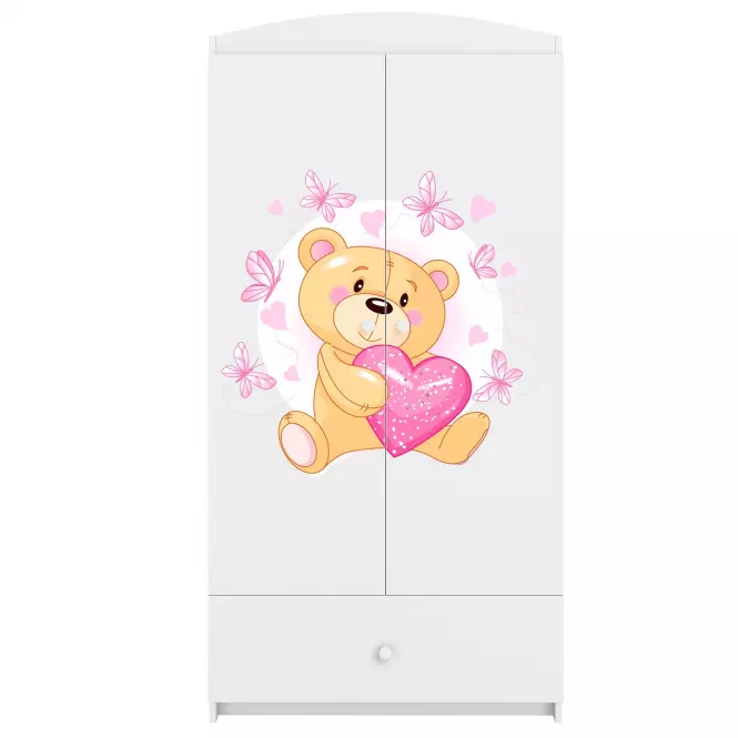 Skriňa Babydreams biela – Medveď s motýľmi,5