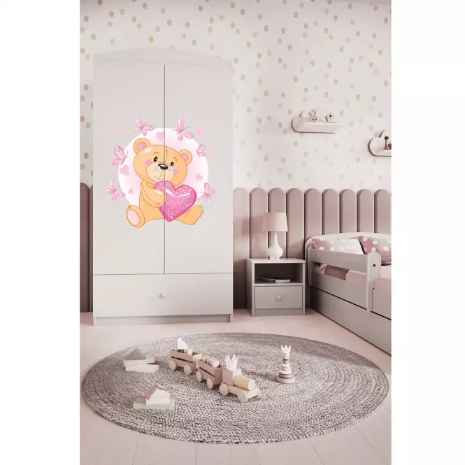 Skriňa Babydreams biela – Medveď s motýľmi,7