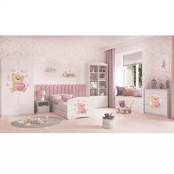 Skriňa Babydreams biela – Medveď s motýľmi,8