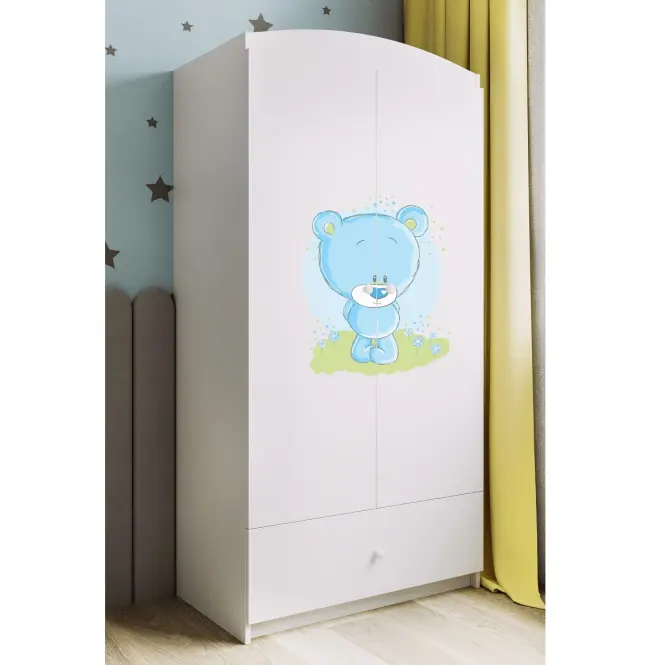 Skriňa Babydreams Biely – Medveď modrý,8