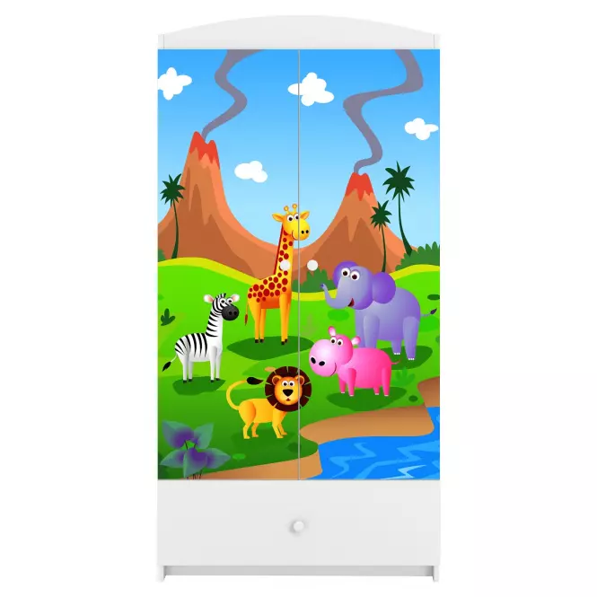 Skriňa Babydreams Biely – Safari