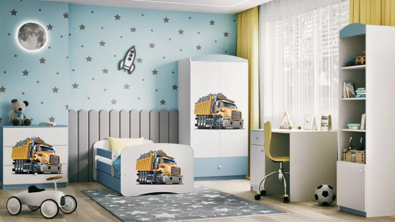 Skriňa Babydreams modrá – Nákladné auto,7