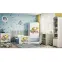 Skriňa Babydreams Bager 90 cm – biela/modrá, dvojdverová, zásuvka,7