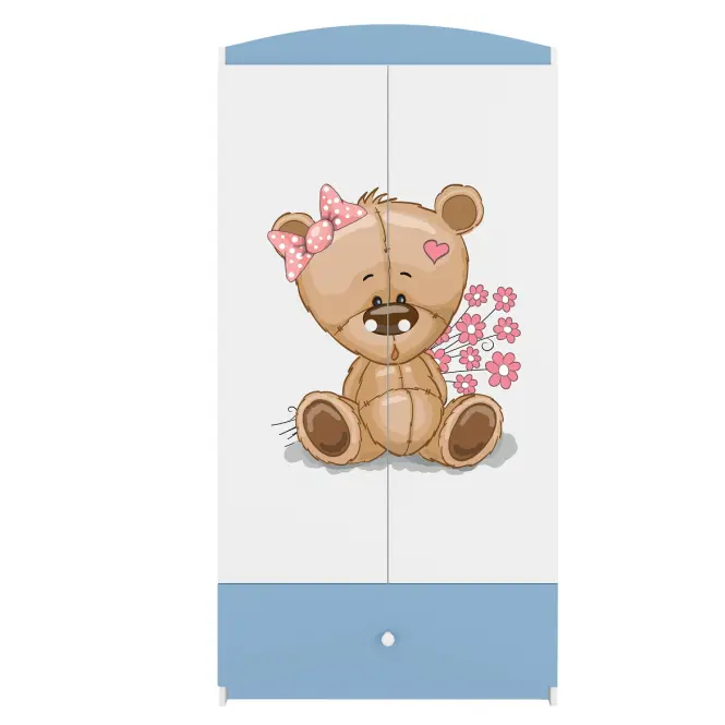 Skriňa Babydreams Modrá – Medveď s kvetmi,4