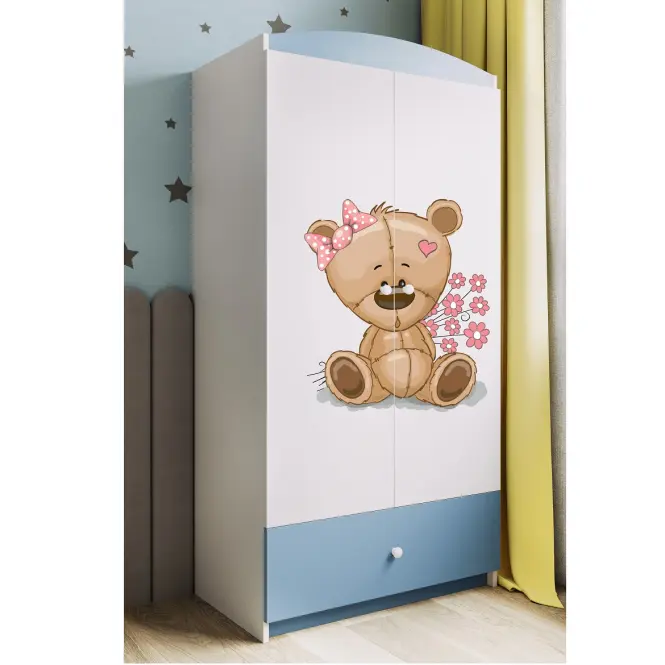 Skriňa Babydreams Modrá – Medveď s kvetmi,6