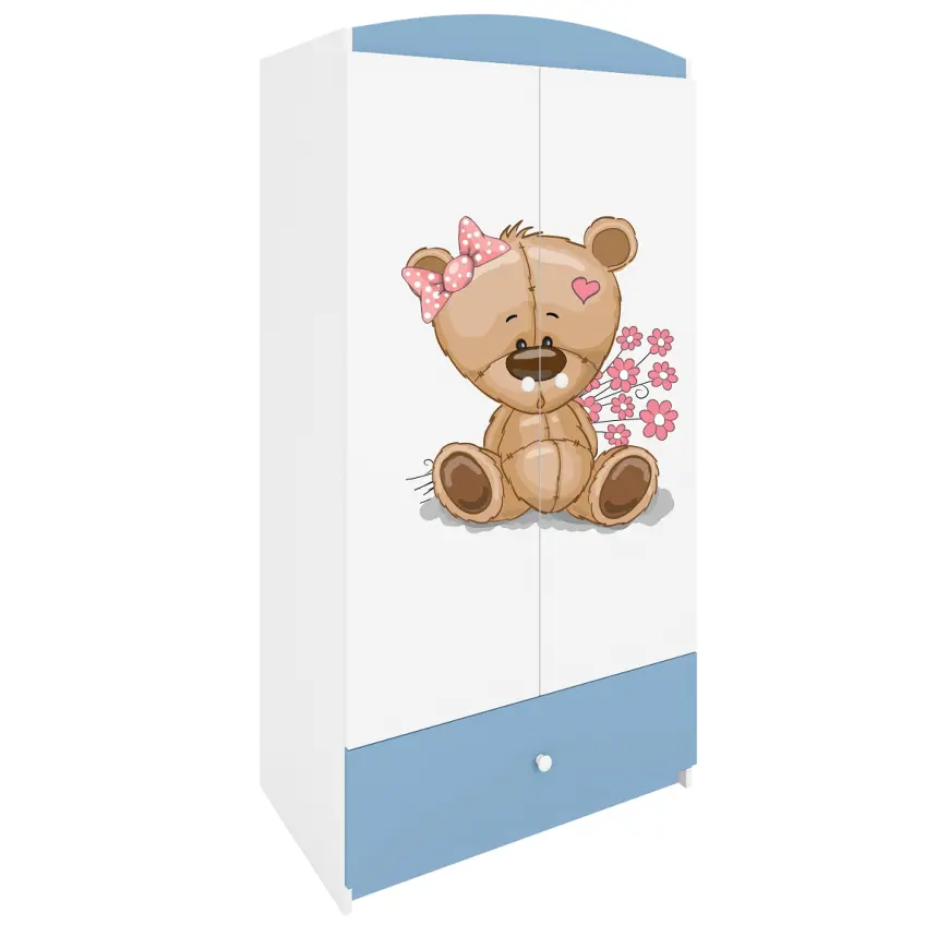 Skriňa Babydreams Modrá – Medveď s kvetmi