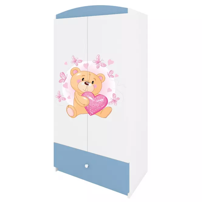 Skriňa Babydreams modrá – Medveď s motýľmi,3