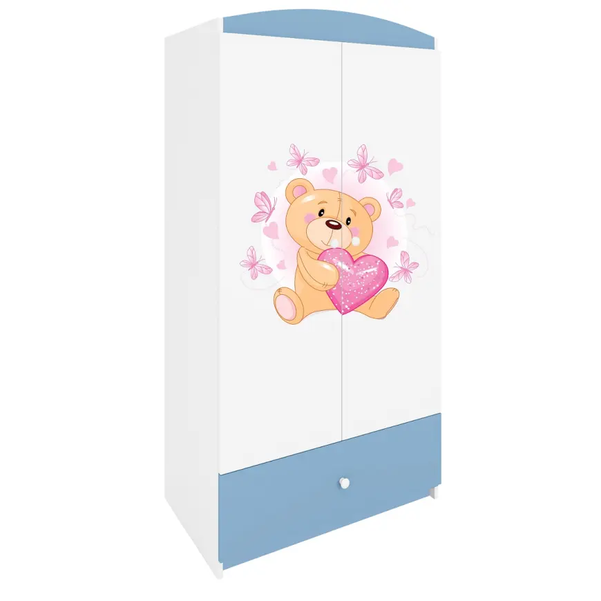 Skriňa Babydreams modrá – Medveď s motýľmi